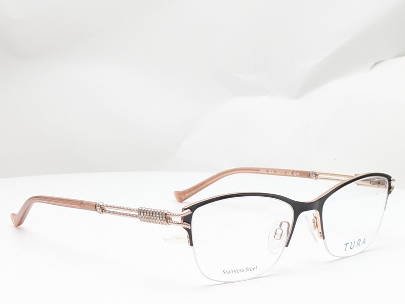 Tura R705 BLK Black Rose Gold Women’s Eyeglasses Frames 51-17-135