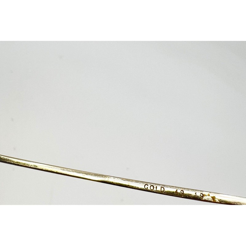 Modern Eyeglasses Unisex Gold Rimless Oval U730 49-19 gallery