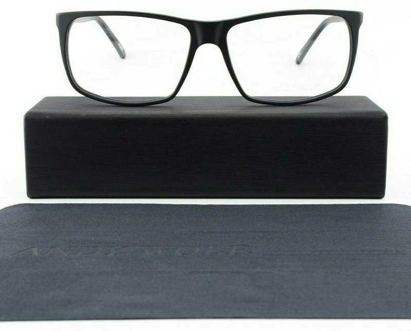 Andy Wolf Eyewear Glasses Frame 4525 57-14 145 Col A Soul Black Mat Rectangle