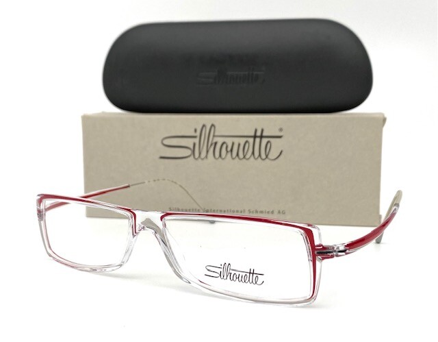 Silhouette 2838 10 6071 Transparent Red / Demo lens 54mm Eyeglasses