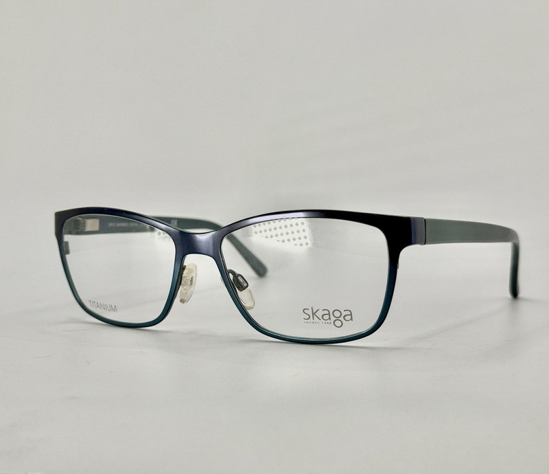 New Authentic SKAGA 3874 5306 BARBRO Eyeglasses, TITANIUM, Royal Blue 53-16-135