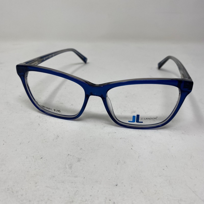 J LANDON EYEWEAR JL5013 090 53-15-145 BLUE CLEAR FLEX HINGE EYEGLASSES OO04