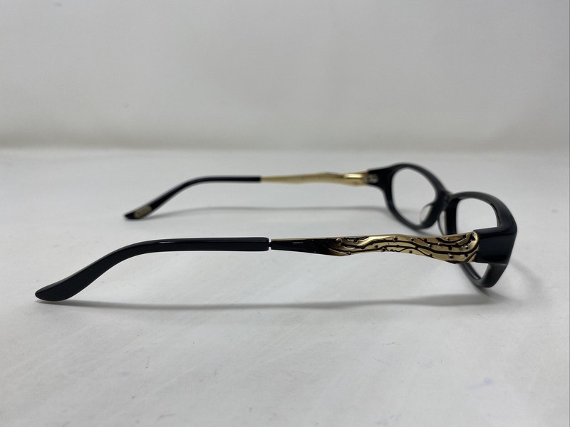 Mia Rae ADDISON BLACK 53-13-135 Black/Gold Full Rim Eyeglasses Frame G739 gallery