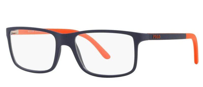 NEW POLO RALPH LAUREN PH 2126 5861 MATTE BLUE /ORANGE AUTHENTIC EYEGLASSES 55-16 gallery