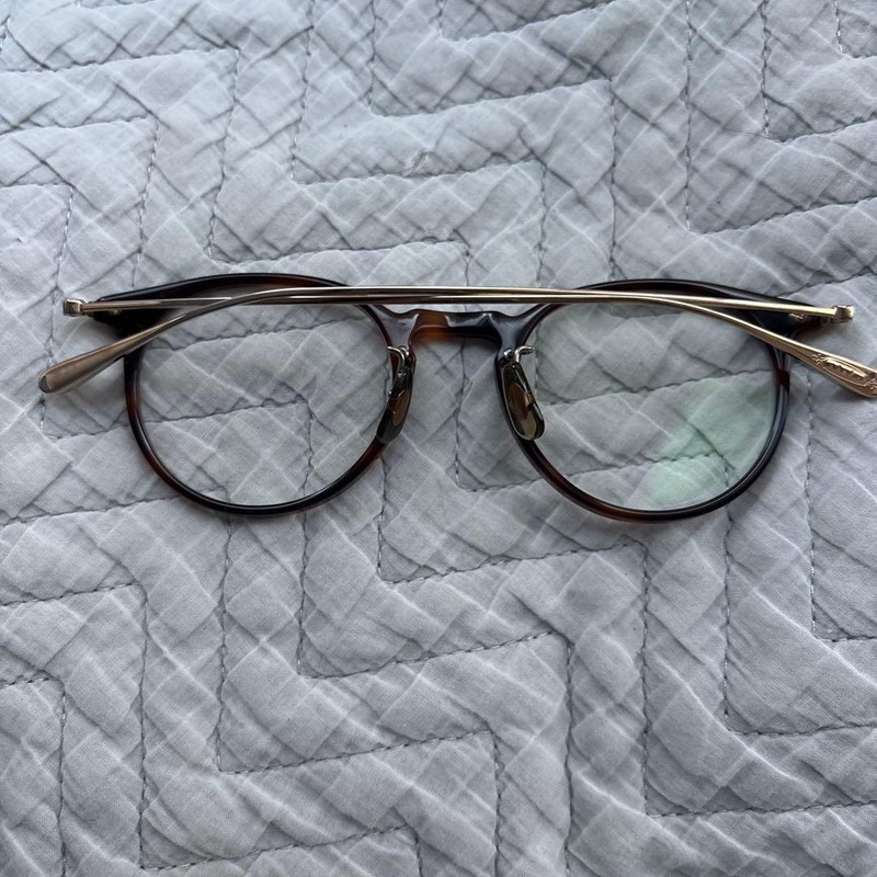 OLIVER PEOPLES Marret Glasses Brown/Tortoiseshell Metal Frame gallery