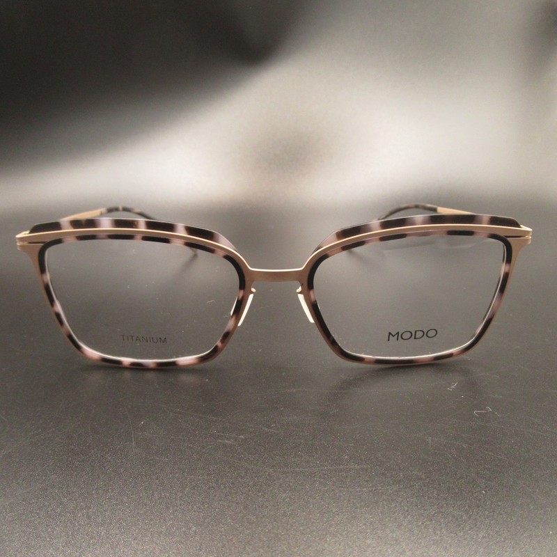 MODO Eyeglass Frames Model 4104 Pink Tortoise Titanium 53-18-140 Womens