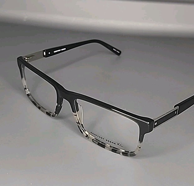 Geoffrey Beene XL G510 Black Acetate Eyeglass Frames 57/18/150 gallery