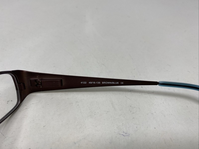 Helium Italy 4122 BROWN/BLUE 49-16-135 Metal Full Rim Eyeglasses Frame JY74 gallery