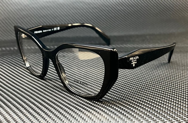 PRADA PR 18WV 1AB1O1 Black Women’s 52 mm Eyeglasses