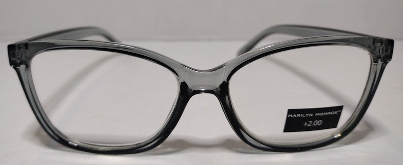 Marilyn Monroe Eye Glasses Plastic Frame Gray mmr118sp 439 +2.00 NEW gallery