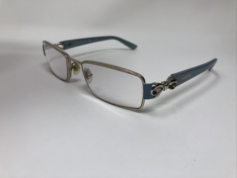 VALENTINO EYEGLASSES FRAME V2107 51-17-125 718 GOLD BLUE ITALY SMALL WOMENS FS99 gallery