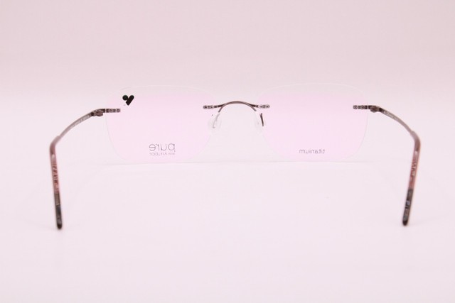 NEW PURE WITH AIRLOCK WISDOM 200 033 BLACK BROWN AUTHENTIC EYEGLASSES 52-18 gallery