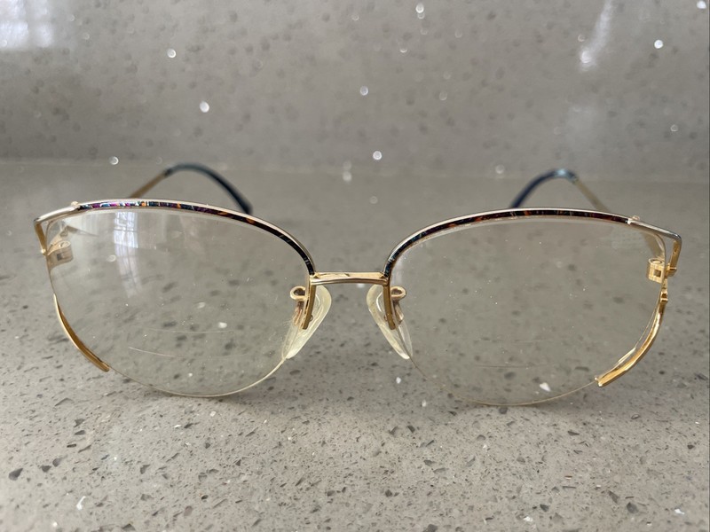 Tura Mod 602 Nav Eyeglasses 56-16-135 Made In Japan FRAMES ONLY Vintage Half Rim