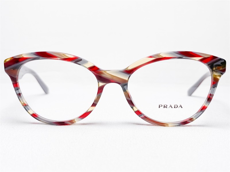 NEW Prada VPR11R VAP-1O1 Womens Eyeglasses Frames Bordeaux Green Round 52/17~140 gallery