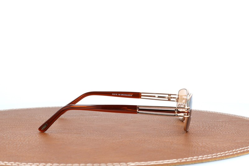 Modern Optical Bmec Big Deal Brown/Gold Rectangle Eyeglasses Frames 55-18-145 gallery