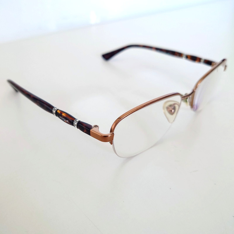 VOGUE VO 3936-B 939 Women’s Brown Tortoise Rectangle Eyeglasses Frames 52-17-135