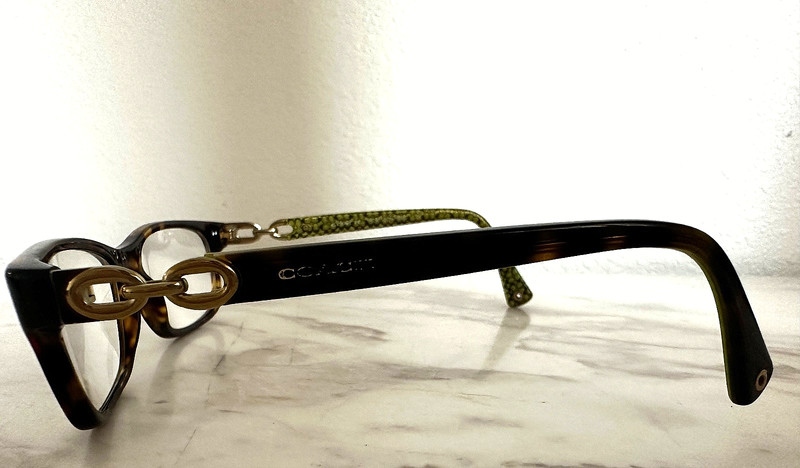 Coach Eyeglasses FRAMES ONLY HC 6052 Fannie 52-16-135 Dark Tortoise Green 374 gallery
