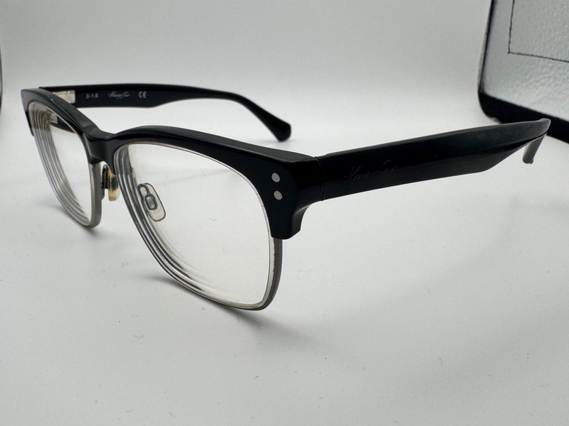 Kenneth Cole New York Eyeglasses KC0221 001 Square Eyeglass Frames 52-15-140 gallery