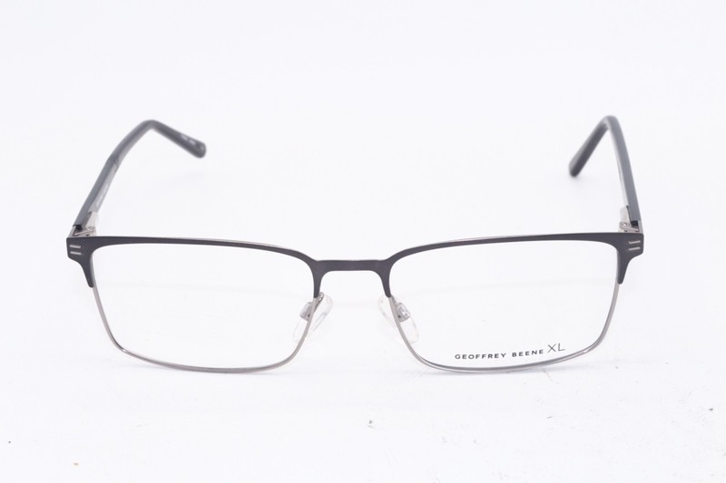 NEW GEOFFREY BEENE XL G449 GUN GUNMETAL BLACK AUTHENTIC FRAMES EYEGLASSES 58-18 gallery