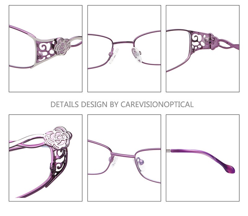 Designer Fashion Women Metal Full Rim Eyeglassses Frames Optical Eyewear RX Able gallery