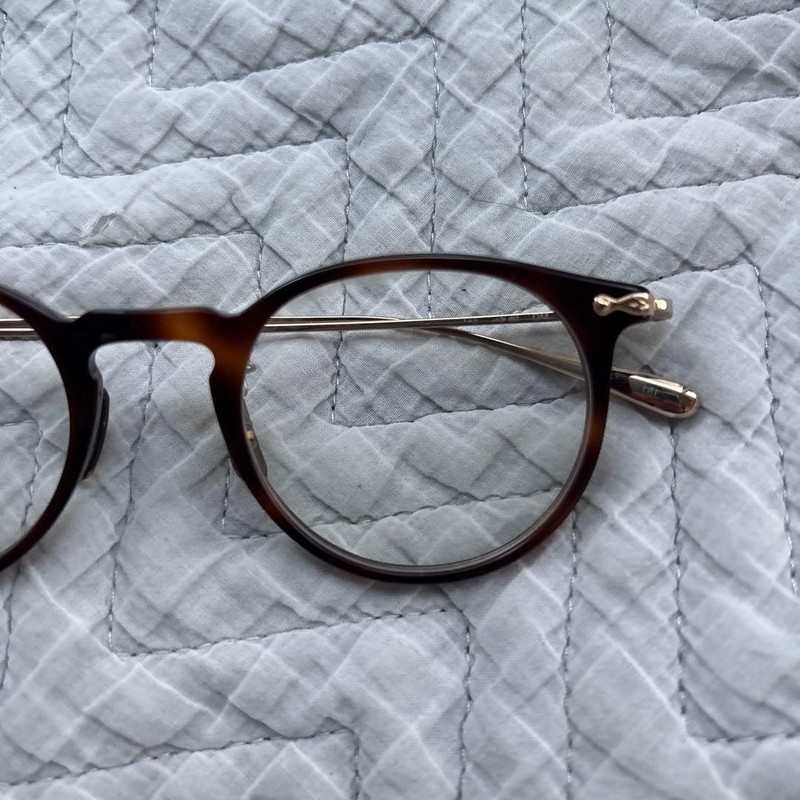 OLIVER PEOPLES Marret Glasses Brown/Tortoiseshell Metal Frame gallery