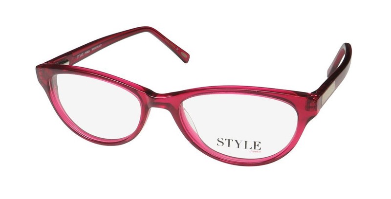 NEW TIMEX WANDERLUST GLASSES 49-16-130 CAT EYE RS FULL-RIM PLASTIC PINK WOMENS