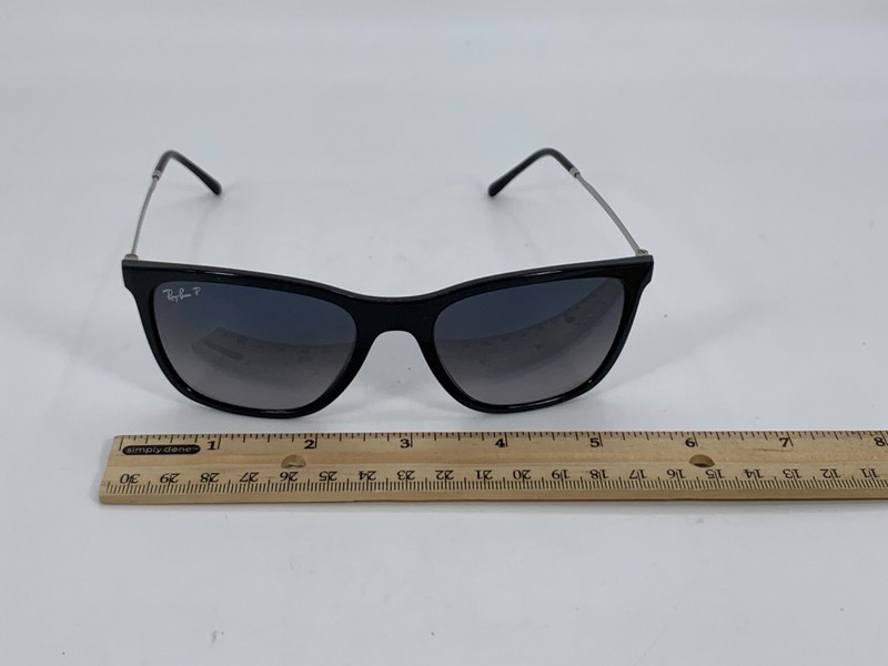Ray-Ban Sunglasses Frame Only RB 4344 601/78 Gloss Black/Silver Square Italy 56 gallery