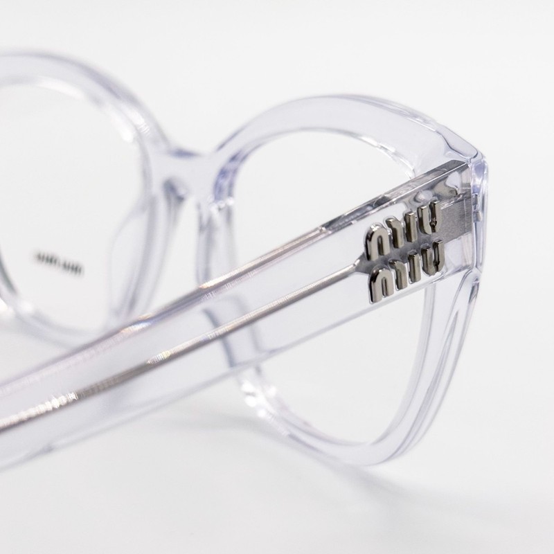 NEW MIU MIU MU05XV EYEGLASSES, MIU MIU WOMEN TRANSPARENT CAT EYE MU 05XV 15Z1O1 gallery