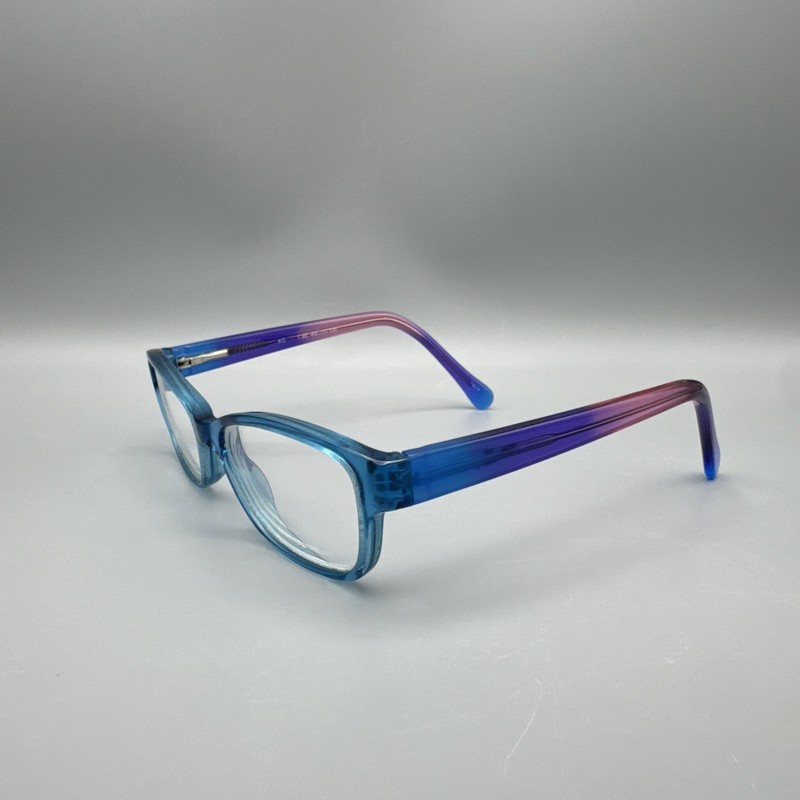 Indi KG 7001 BL Kids Eyeglasses Blue Pink Cat Eye Full Rim 49-15-135 FRAMES ONLY