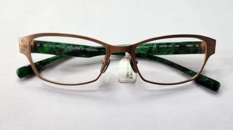 MORGENTHAL FREDERICS NEW YORK VERA 030 GREEN GOLD TITANIUM OPTICAL FRAME JAPAN gallery
