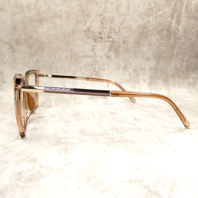 Eternal Glamour Transparent Brown Gold Eyeglasses FRAMES - 0381 56-17-145 NEW! gallery