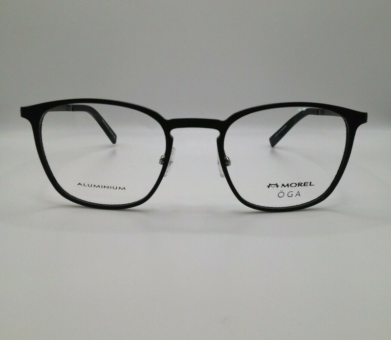 OGA Morel 10143O NG04 Black Aluminum Metal Optical Eyeglasses Frame 52-21-145 +