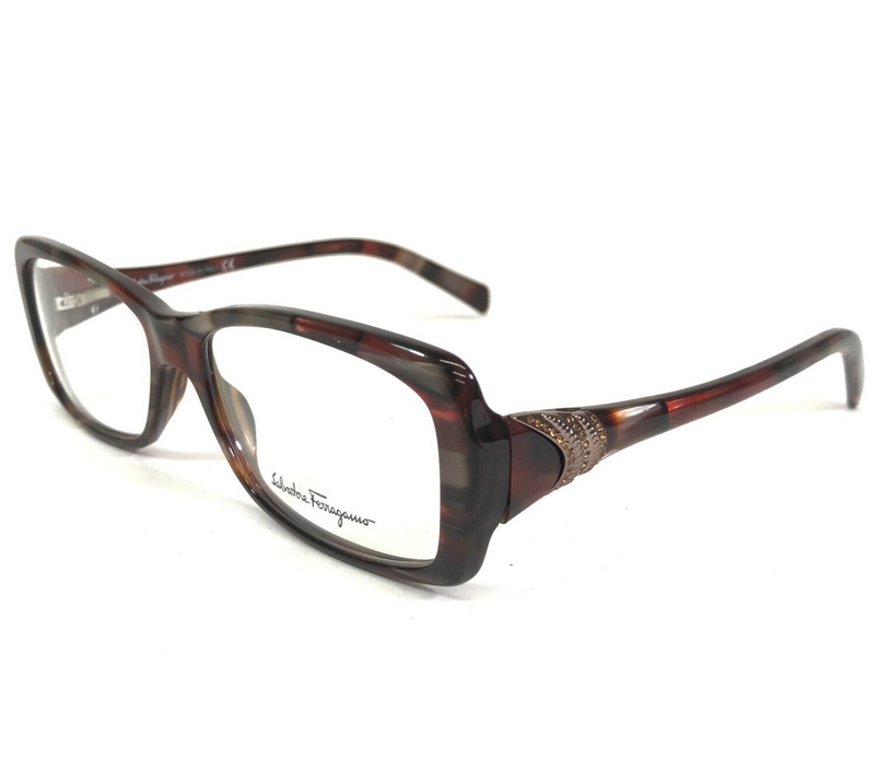 Salvatore Ferragamo Eyeglasses Frames 2649-B 600 Brown Horn Tortoise 54-15-135