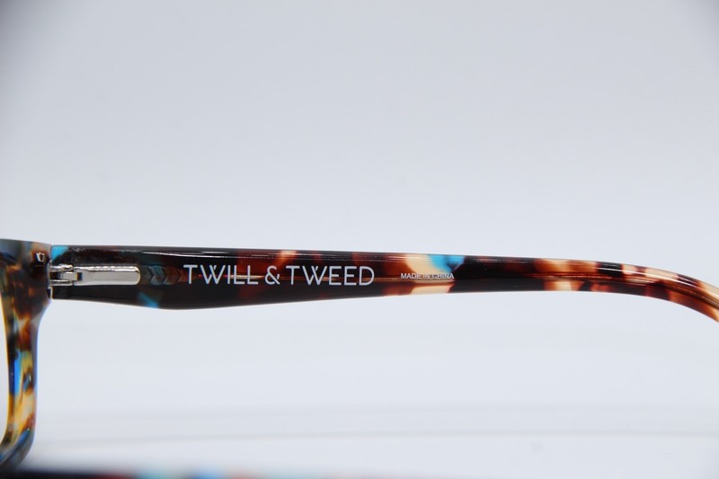 TWILL & TWEED TW 2006 5976 BLUE TORTOISE AUTHENTIC EYEGLASSES 53-17 gallery