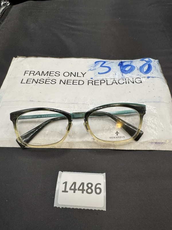 Seraphin Laura 8795 Gray Fade Green Oval Eyeglasses 51-19 140 New