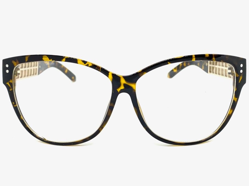 Oversize Classic Vintage Retro Cat Eye Clear Lens EYE GLASSES Big Tortoise Frame gallery