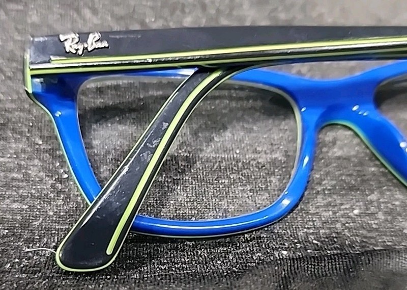 Ray Ban Jr RB1536 3600 Kids Black Blue Square Eyeglasses 48-16 130 gallery