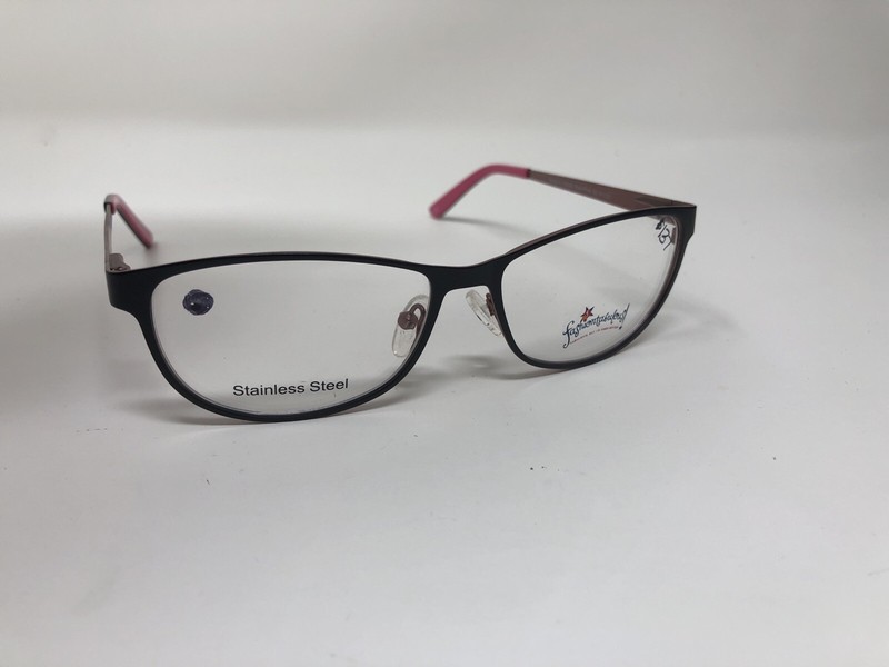 Fashiontabulous Eyeglasses Frame Modern 10x242 Black Pink 52-14-135 Metal T602 gallery