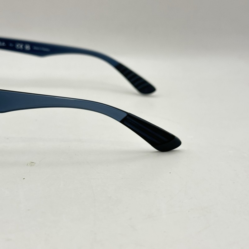 Ray Ban Mens Square Full Rim Eyeglasses RX7025 Transparent Gray/Blue gallery