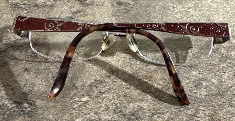 Marchon Tres Jolie 133 Sienna Fantasy Half-Rim Flex Eyeglass Frame 51-18-135 G10 gallery