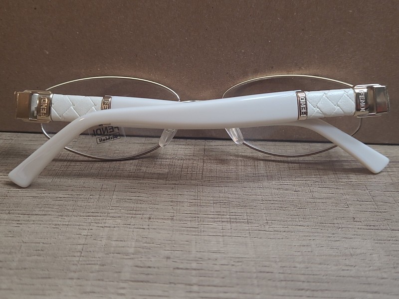 Fendi F784 718 Gold & White Eyeglasses Frames 51-16-135 EXTREMELY RARE gallery