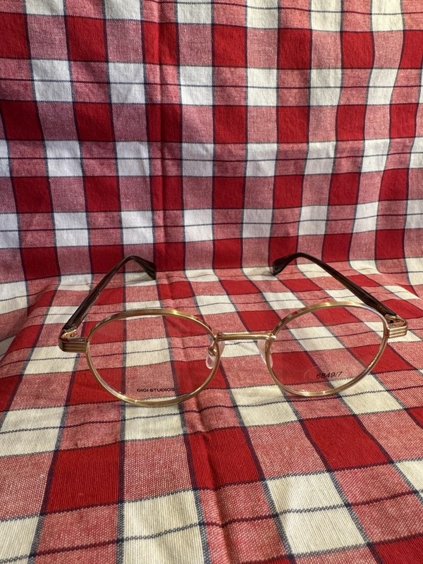 GIGI STUDIOS Hawking 6849/7 Gold Unisex Round Eyeglasses 50-20-150