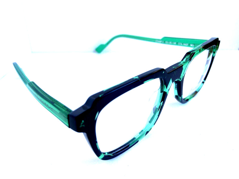 FACE A FACE STAMP 2 0497 53mm Green Men's Eyeglasses Frame 53-20-149 RARE LAST gallery