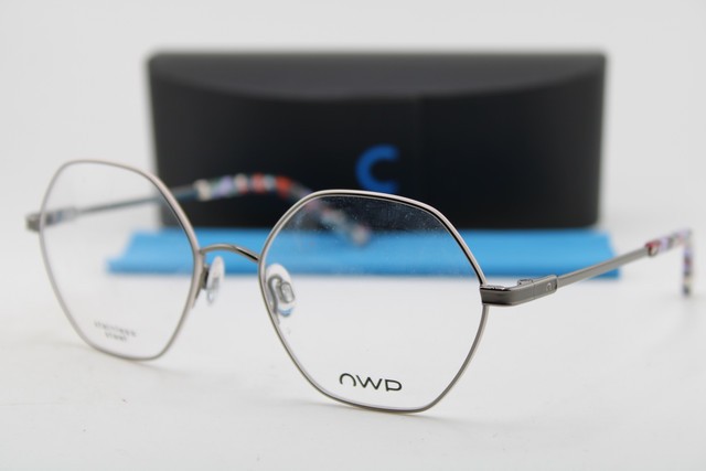 NEW OWP MOD. 1480 400 WHITE MARBLE BLUE ORANGE PURPLE AUTHENTIC EYEGLASSES 53-18