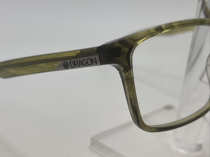 Dragon Quinton DR201 318 54/18 140 Men’s Olive Horn Full Rim Eyeglasses gallery