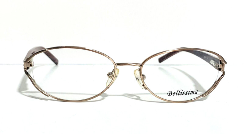 BELLISSIMA BL633 BRONZE BROWN OVAL WOMEN'S AUTHENTIC EYEGLASSES RX 52-16-135 MM gallery