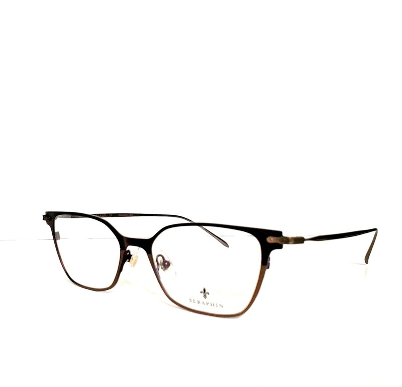 Womens Seraphin Purple/Gold Titanium Eyeglasses Frames 50-17-140 Handmade Japan gallery