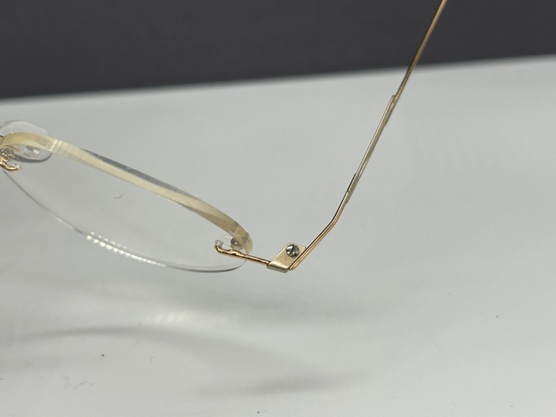 Toms design Eyeglasses Frames woman Round Oval Gold Rimless Germany Sl Flex Np gallery