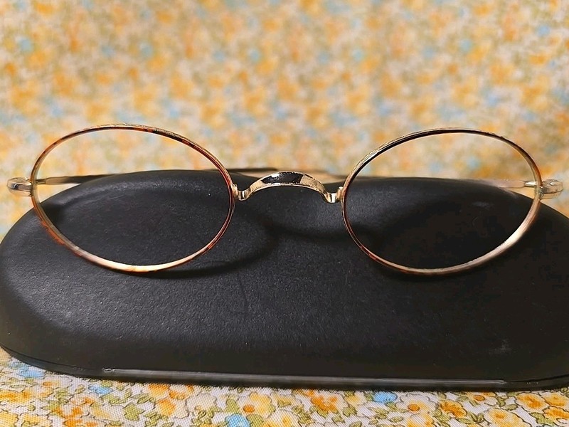 Vtg J Garcia Art In Eyewear Beehive Eyeglass Frame 43-22-145 Gold Tort Saddle Br