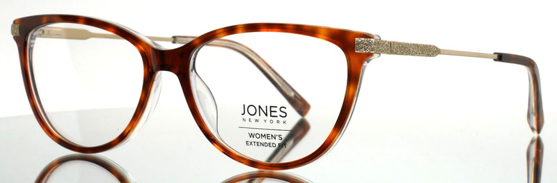 JONES NEW YORK VJON788 Havana Womens Semi Cat Eye Eyeglasses 56-16-145 B:40